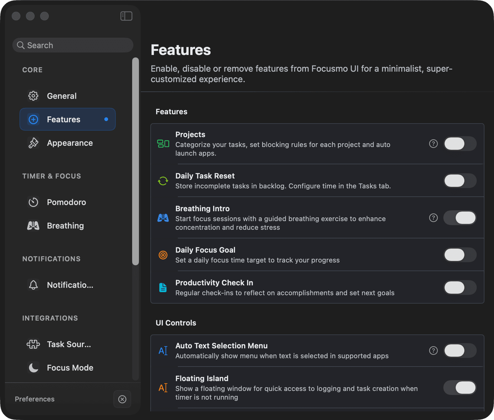 Settings → License: plan status and activation