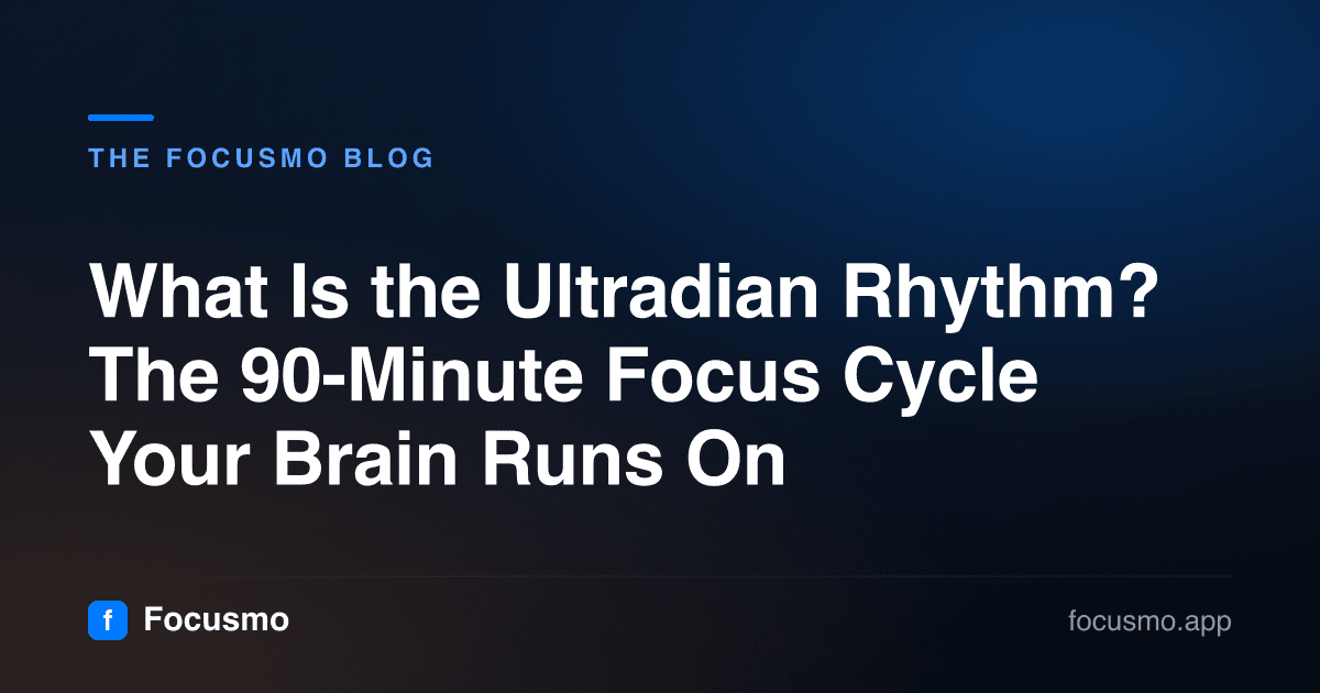 What Is the Ultradian Rhythm? The 90-Minute Focus Cycle Your Brain Runs On