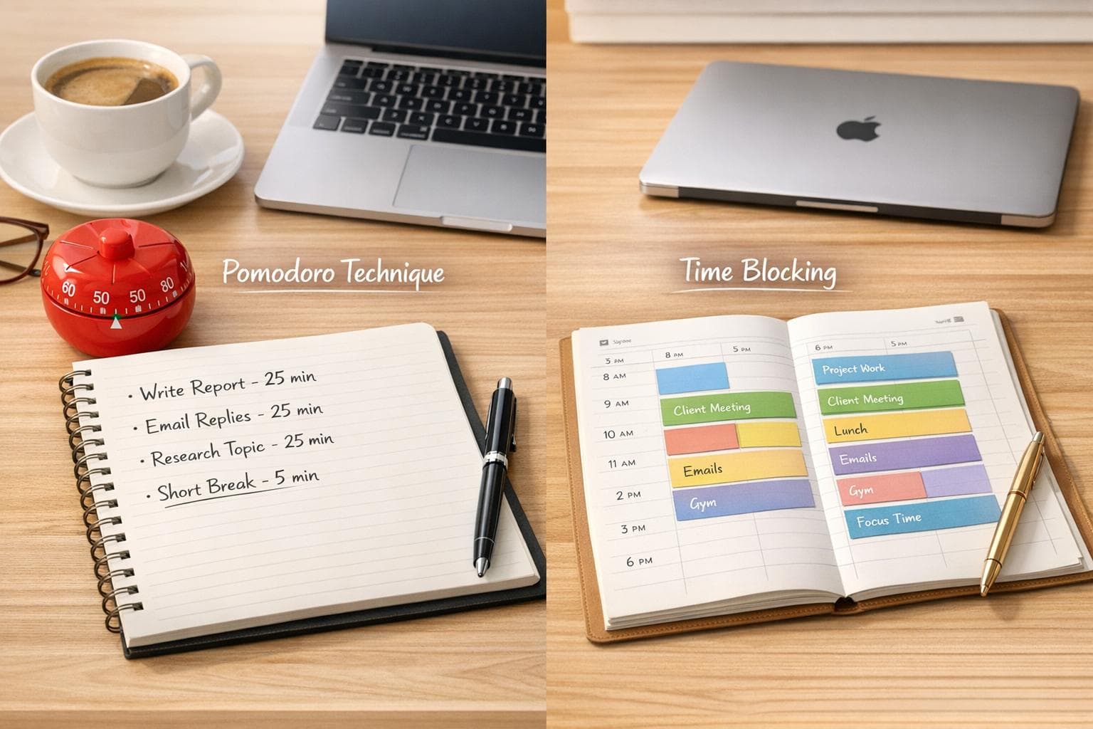 Pomodoro Technique vs Time Blocking: Which Works Better?
